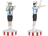 交通警察手勢信號圖解