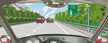 右側(cè)標志指示前方是高速公路的終點。